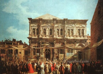 Canaletto Painting - La fiesta de San Roque Canaletto